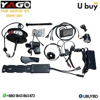 YAGO Smart Electric Cycle Conversion Hub Motor Kit Set (350W | 36V) - Without Battery